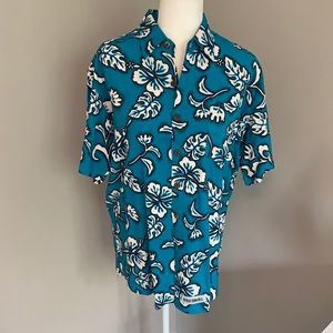 ResortWear Direct Royal Blue Floral tropical shirt